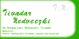 tivadar medveczki business card